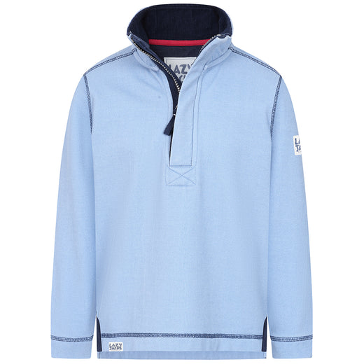 LJ700C - Boys Pique 1/4 zip Sweatshirt - Sky