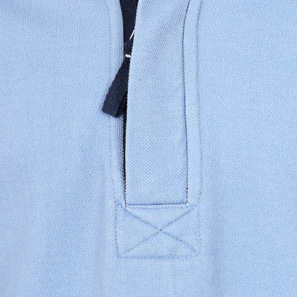 LJ700C - Boys Pique 1/4 zip Sweatshirt - Sky