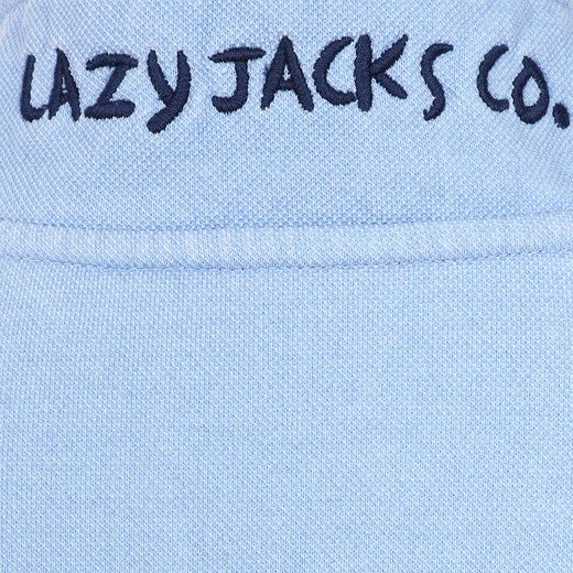 LJ700C - Boys Pique 1/4 zip Sweatshirt - Sky