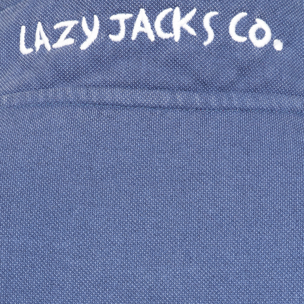 LJ700 - Mens 1/4 Zip Pique Sweatshirt - Denim