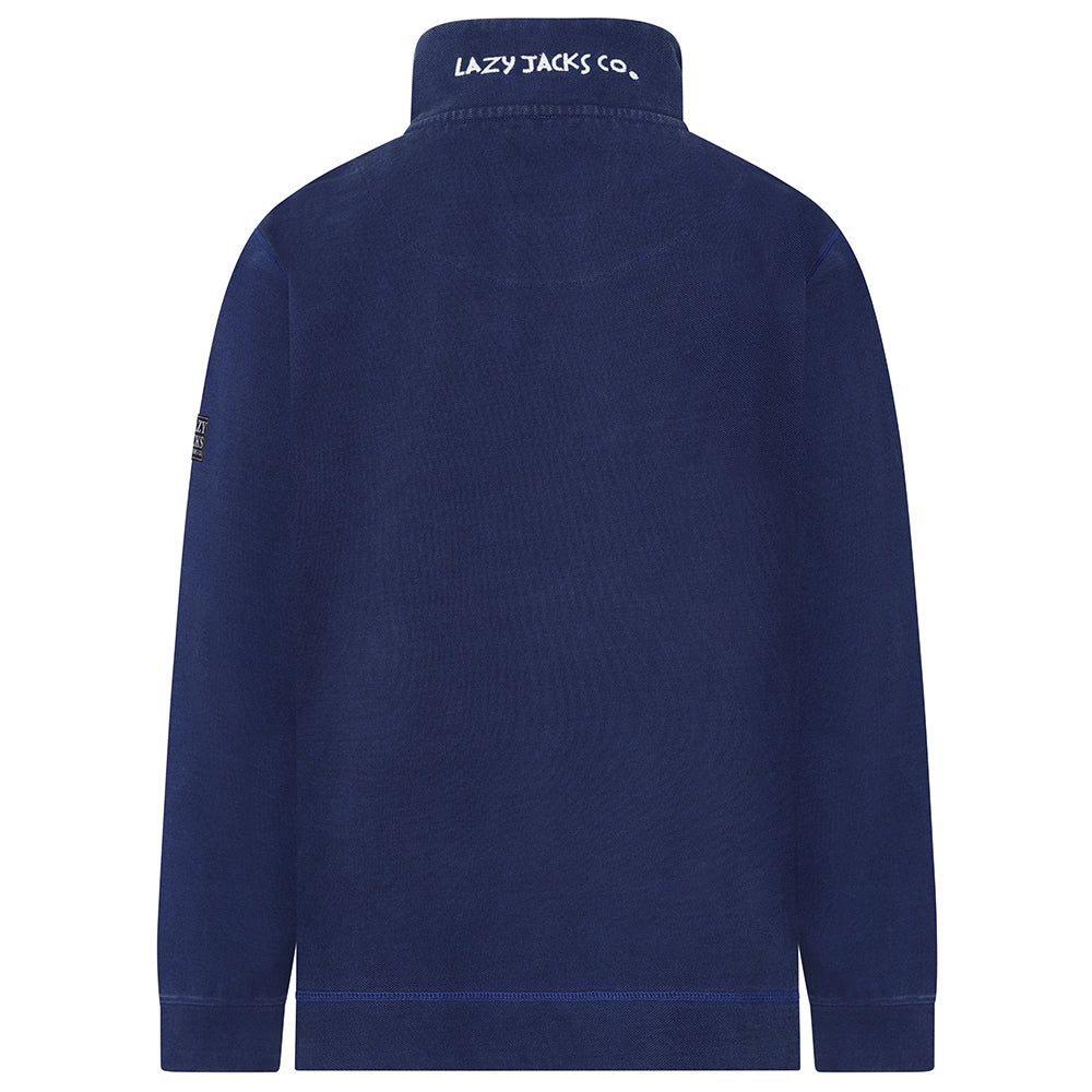 LJ700 - Mens Pique 1/4 Zip Sweatshirt - Marine