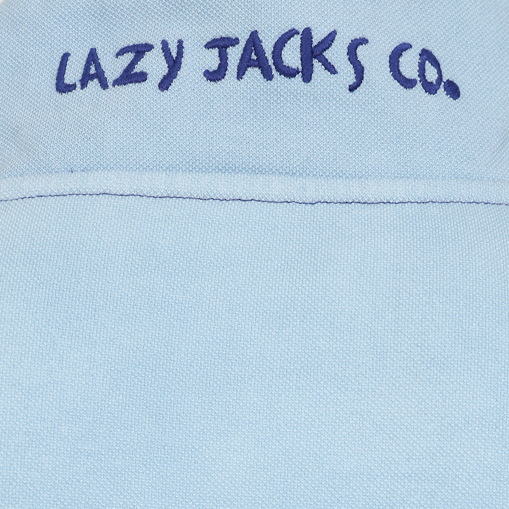 LJ700 - Mens Pique 1/4 Zip Sweatshirt - Sky