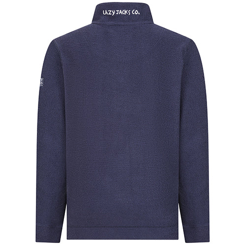 LJ703 - Men's 1/4 Zip Textured Sweatshirt - Marine