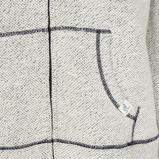 LJ704 - Men's Textured Full Zip Hoodie - Grey Marl