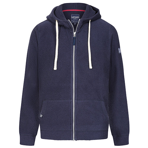 LJ704 - Men's Textured Full Zip Hoodie - Marine