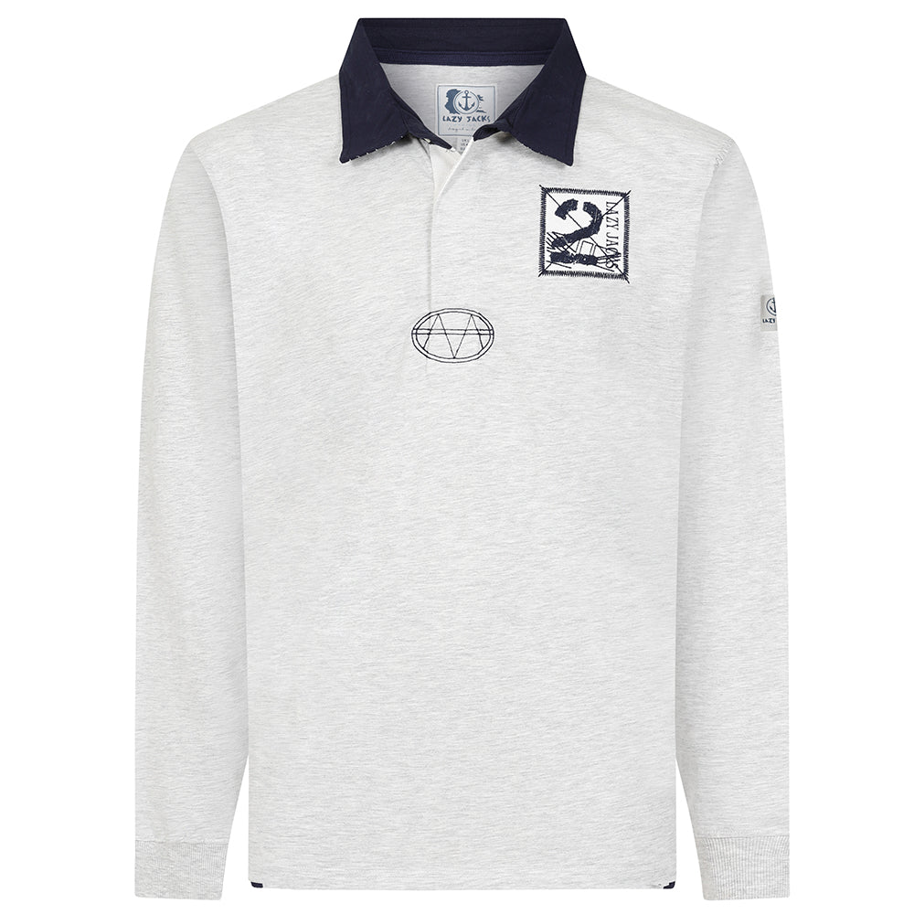 LJ76 - Rugby Shirt - Grey Marle