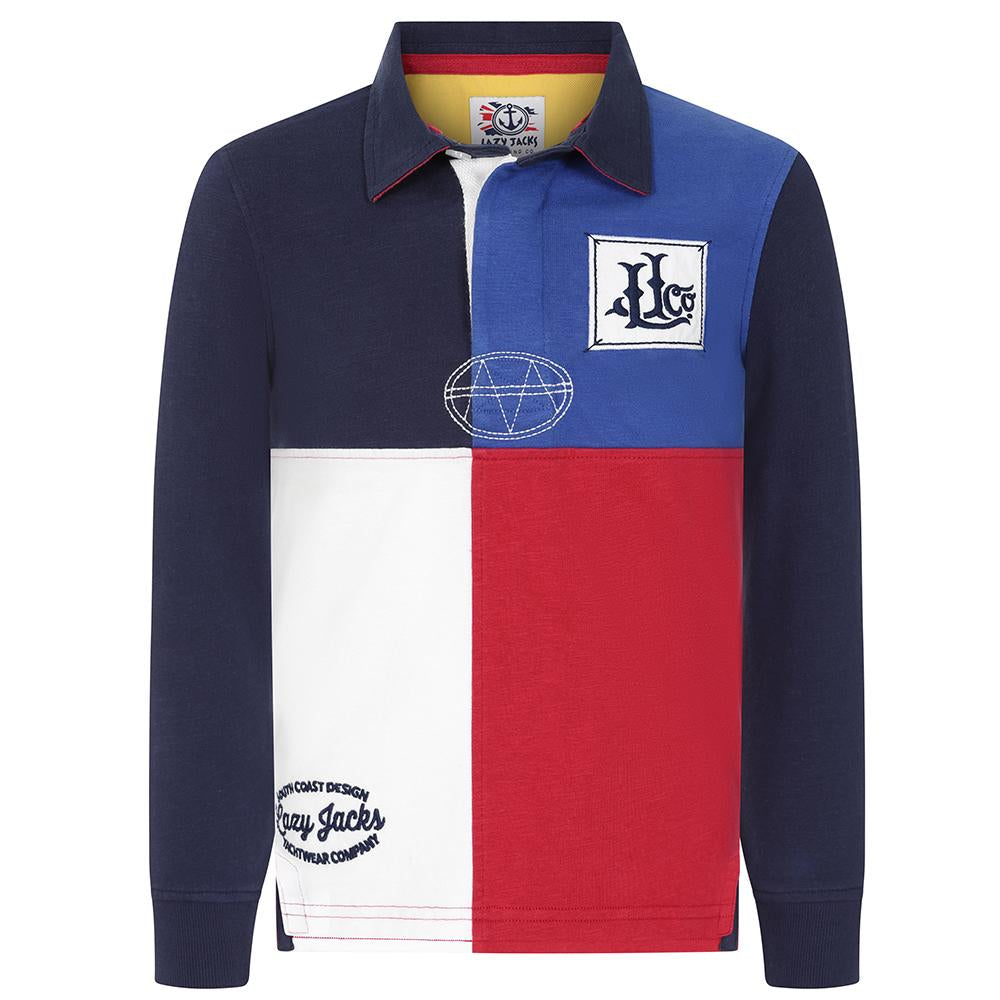 LJ77C - Boy's Rugby Shirt - Rouge