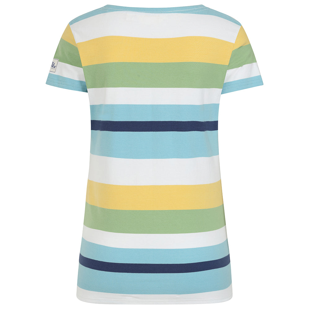 LJ8M - Multi Short Sleeve Breton Top - Greens