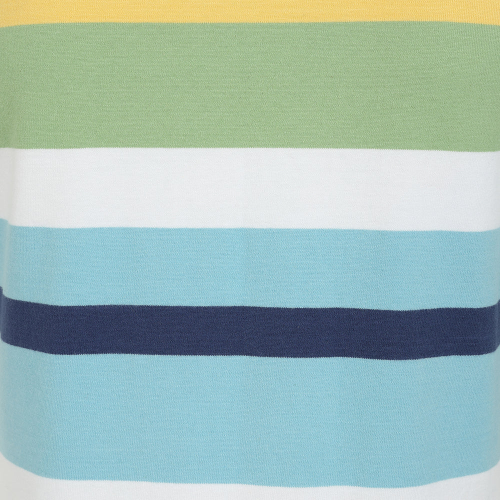 LJ8M - Multi Short Sleeve Breton Top - Greens