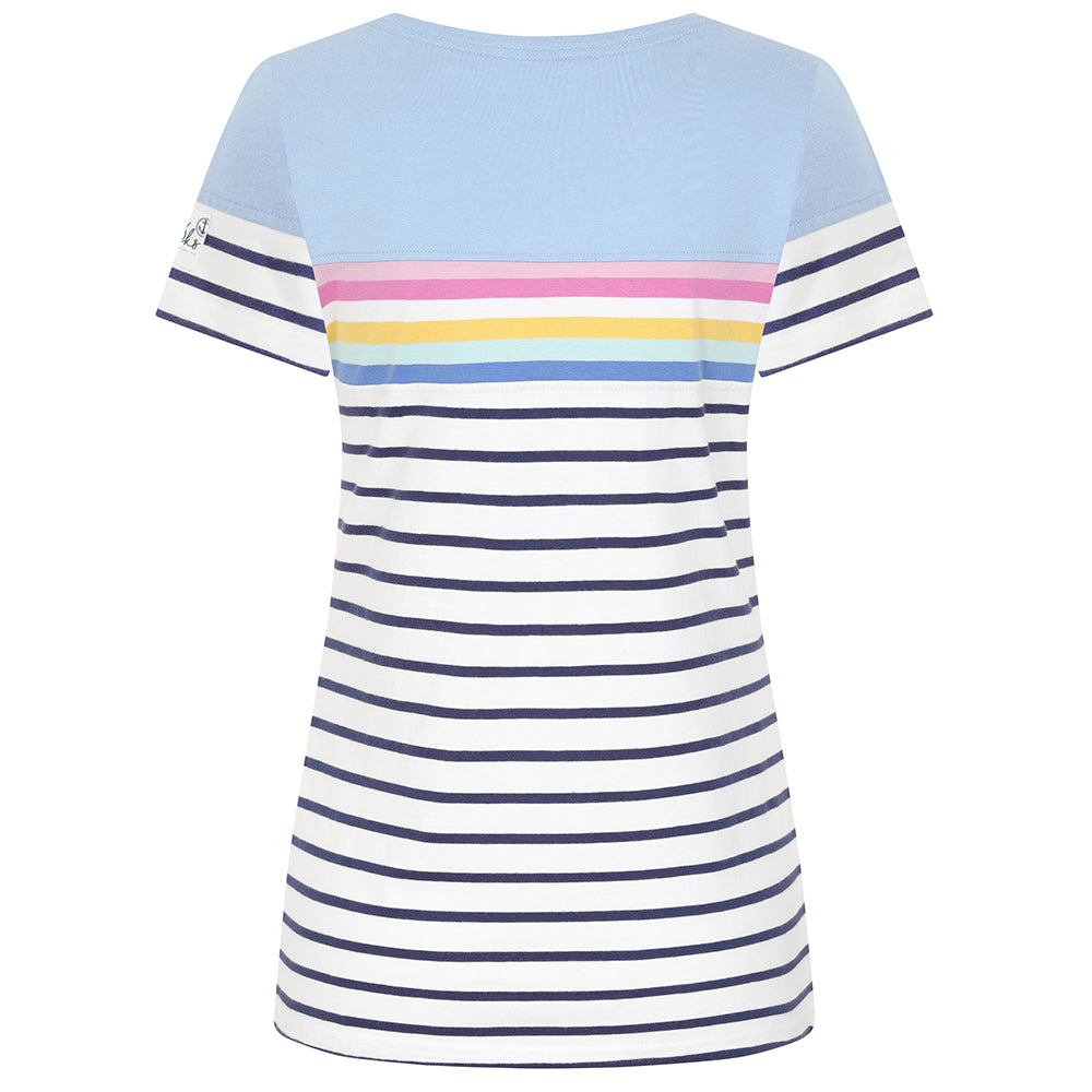 LJ8M - Ladies Short Sleeve Breton Top - Sky