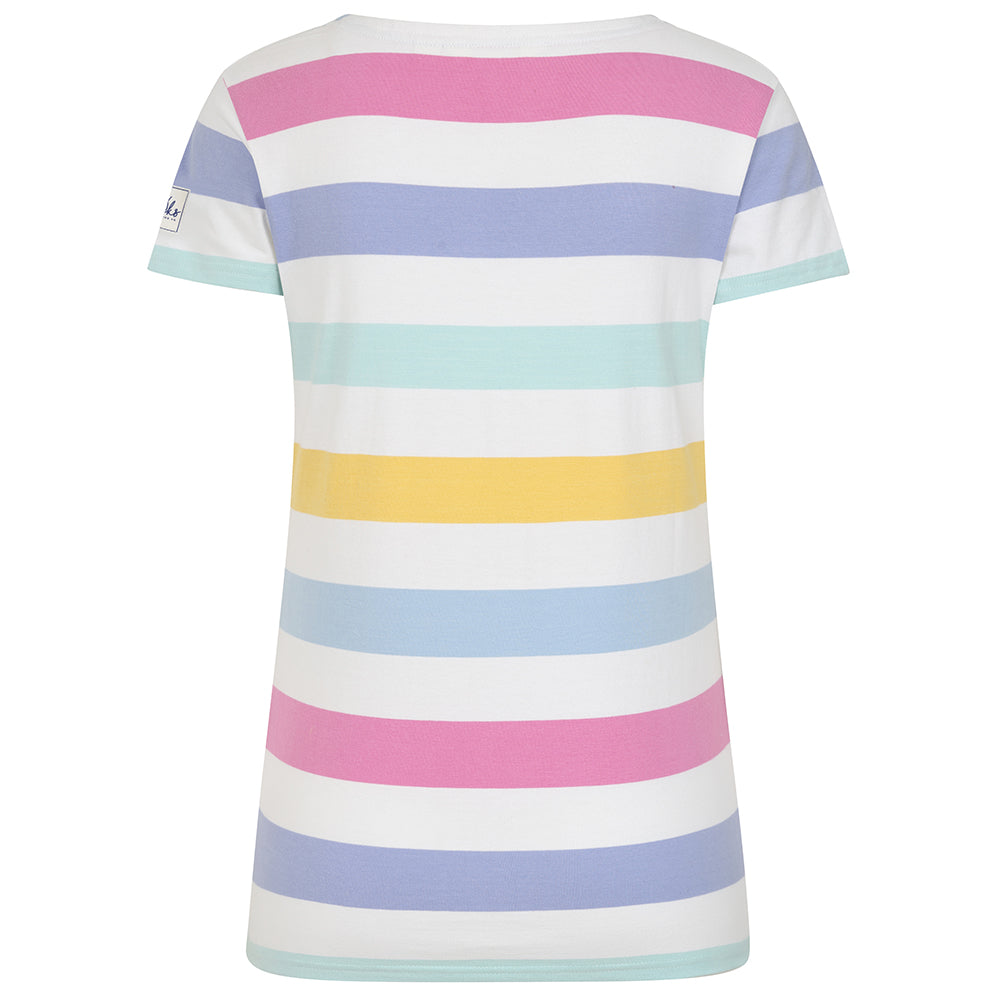 LJ8M - Ladies Multi Short Sleeve Breton - Watercolours