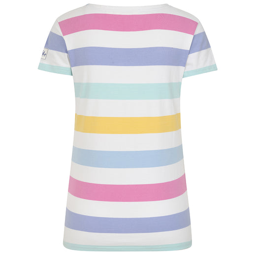 LJ8M - Ladies Multi Short Sleeve Breton - Watercolours