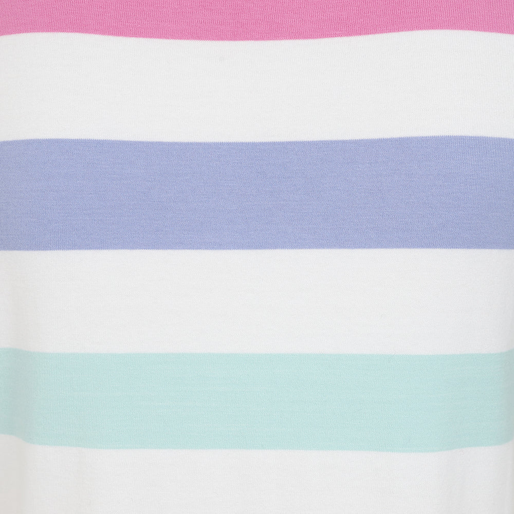 LJ8M - Ladies Multi Short Sleeve Breton - Watercolours