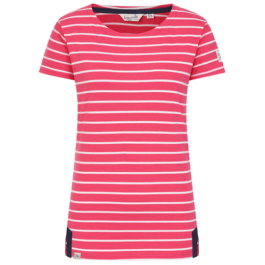 LJ8 - Ladies Short Sleeve Breton Top - Cherry