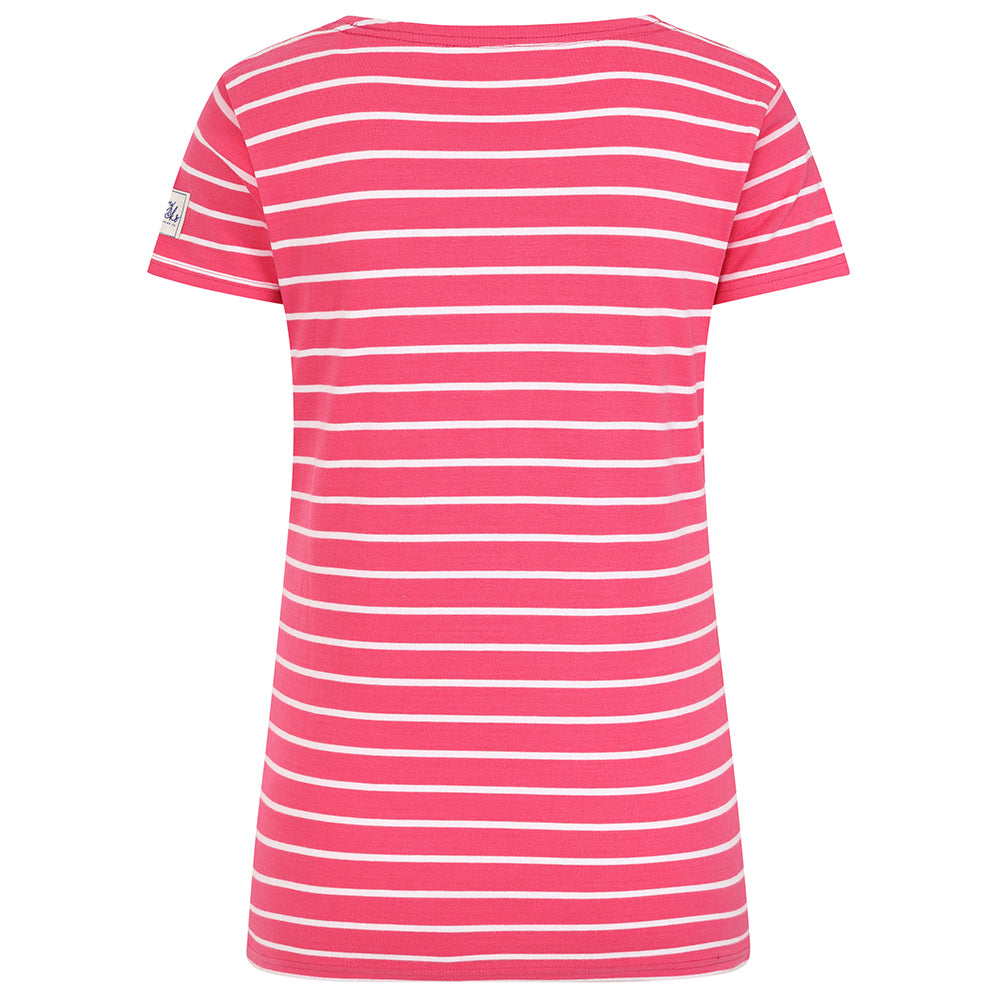 LJ8 - Ladies Short Sleeve Breton Top - Cherry