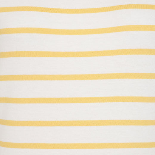 LJ8 - Ladies Short Sleeve Striped Breton Top - Lemon