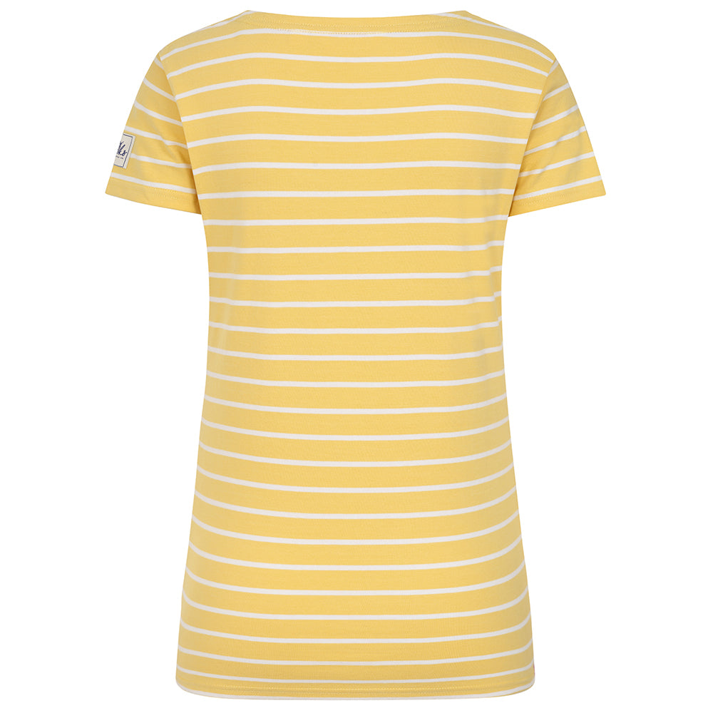 LJ8 - Ladies Short Sleeve Breton Top - Lemon