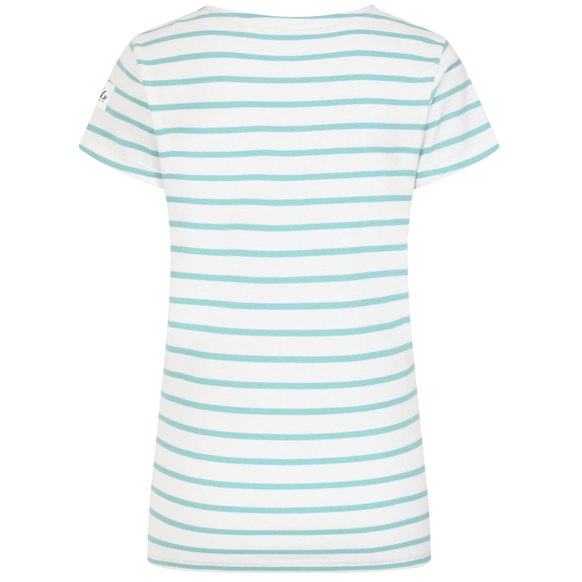 LJ8 - Ladies Short Sleeve Striped Breton Top - Peppermint