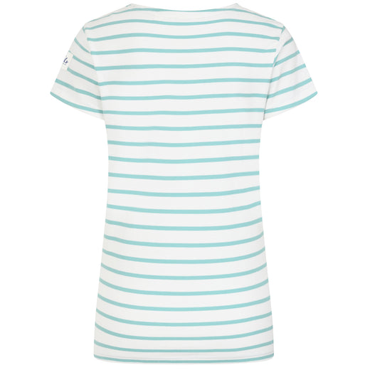 LJ8 - Ladies Short Sleeve Striped Breton Top - Peppermint