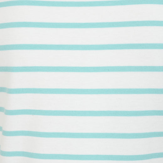 LJ8 - Ladies Short Sleeve Striped Breton Top - Peppermint