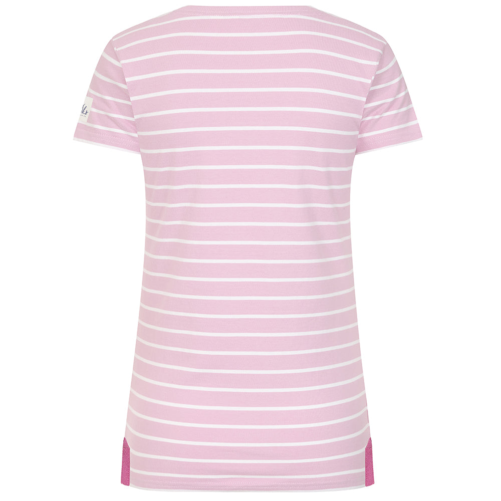 LJ8 - Ladies Short Sleeve Breton Top - Rose