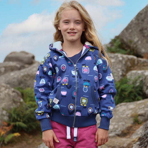 LJ92C - Printed Hooded Sweatshirt - Flower