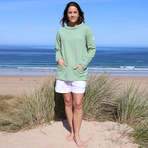 LJ94 - Ladies Roll Neck Sweatshirt - Grass