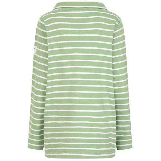 LJ94S - Ladies Striped Roll Neck Sweatshirt - Grass