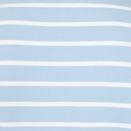 LJ94S - Striped Roll Neck Sweatshirt - Sky