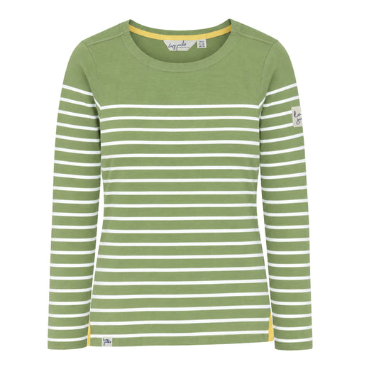 LJ97 - Long Sleeve Striped Breton - Sage