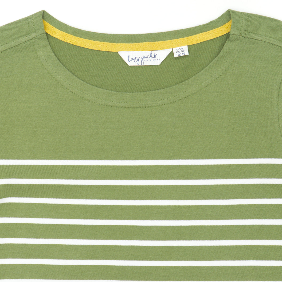 LJ97 - Long Sleeve Striped Breton - Sage