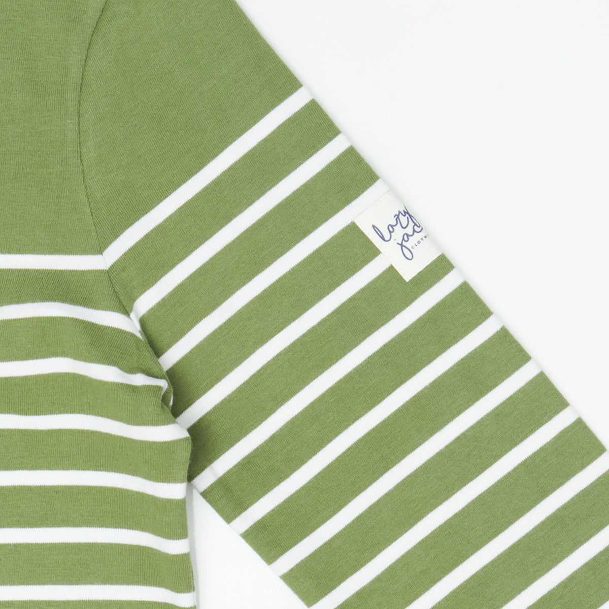 LJ97 - Long Sleeve Striped Breton - Sage