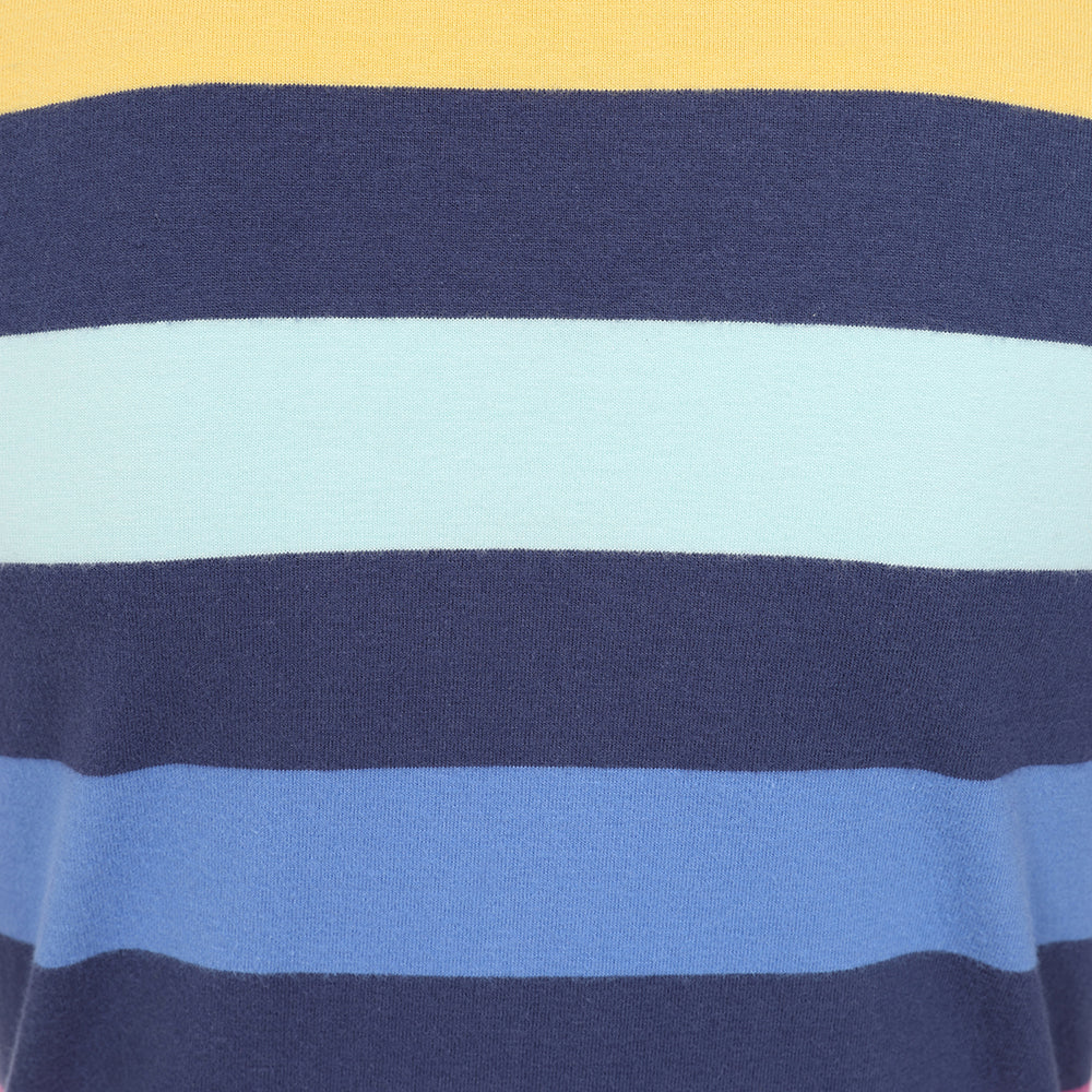 LJ97C - Girls' Striped Breton Top - Twilight