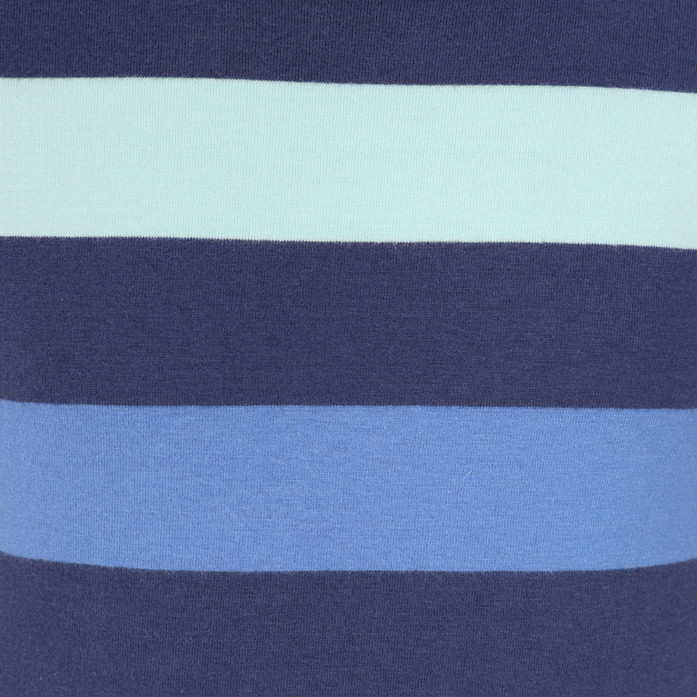 LJ97C - Girls' Striped Breton Top - Twilight