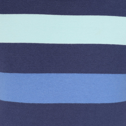 LJ97C - Girls' Striped Breton Top - Twilight