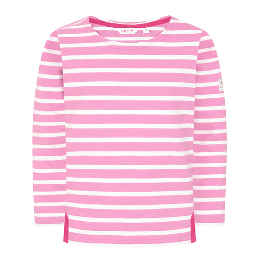 LJ97C - Girls Long Sleeve Breton Top - Candyfloss