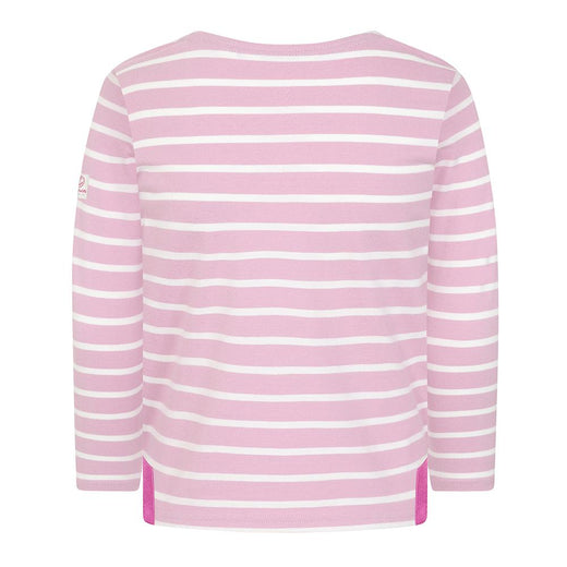 LJ97C - Girls Long Sleeve Striped Breton - Pink
