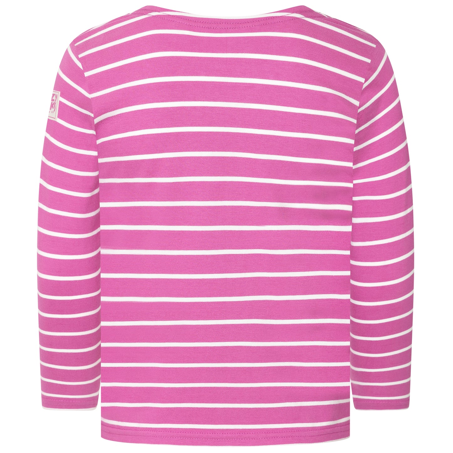 LJ97C - Girls' Striped Breton Top - Raspberry