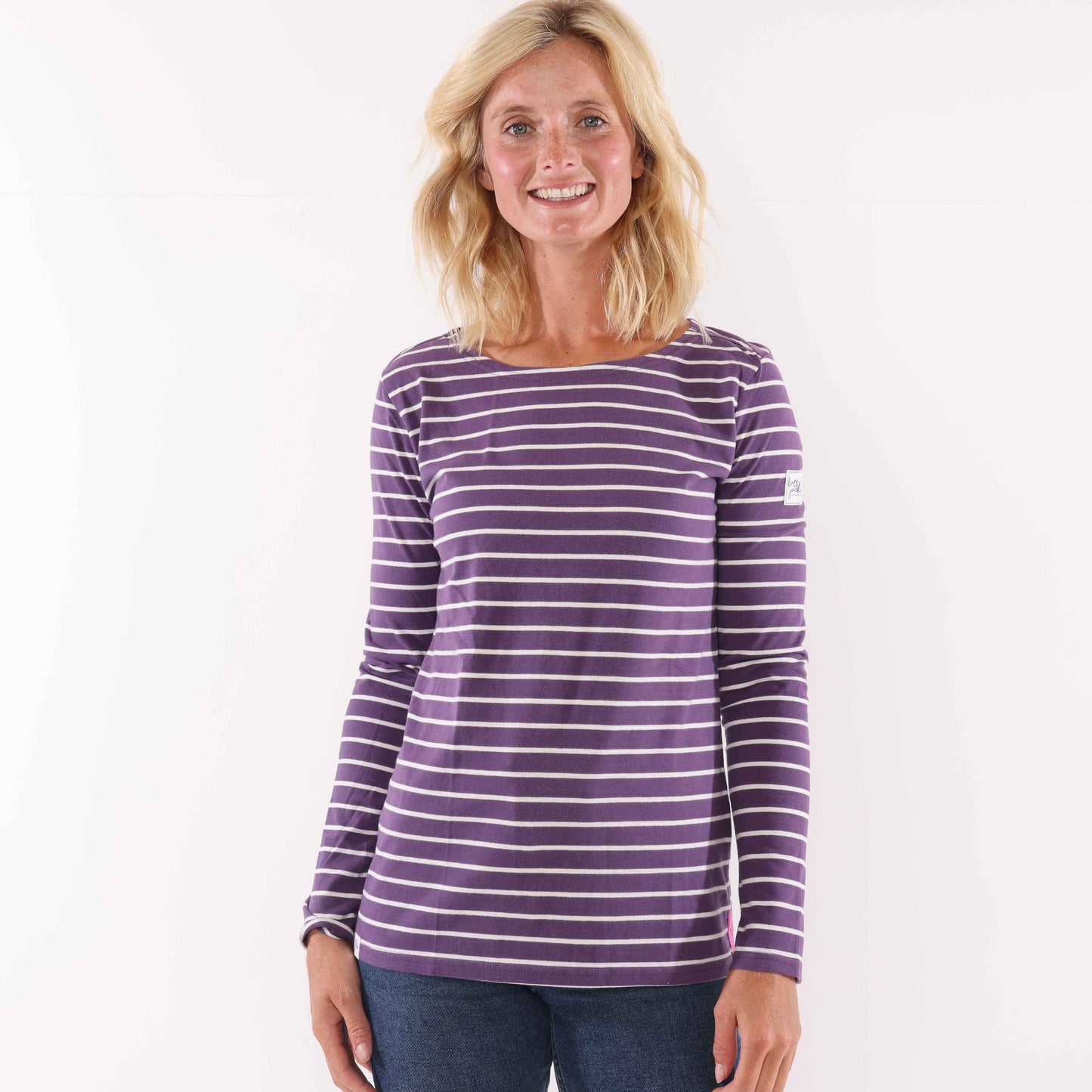LJ97 - Striped Breton Top - Loganberry