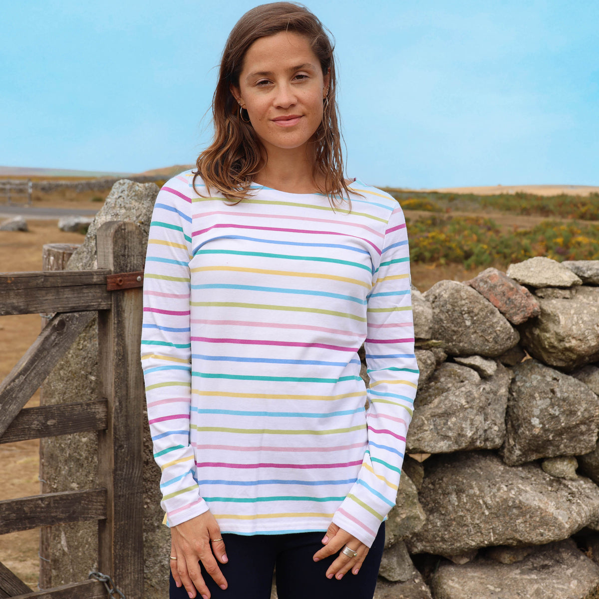 LJ97M - Ladies Long Sleeve Brenton Top - Multi
