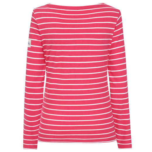LJ97 - Ladies Long Sleeve Breton Top - Cherry