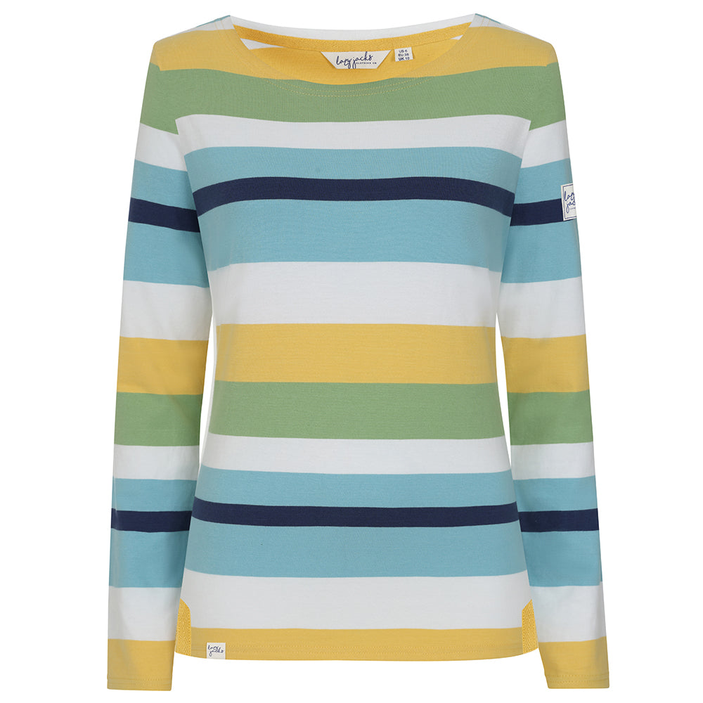 LJ97M - Long Sleeve Breton Top - Greens