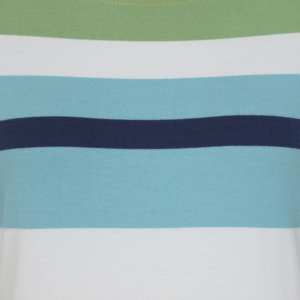LJ97M - Long Sleeve Breton Top - Greens