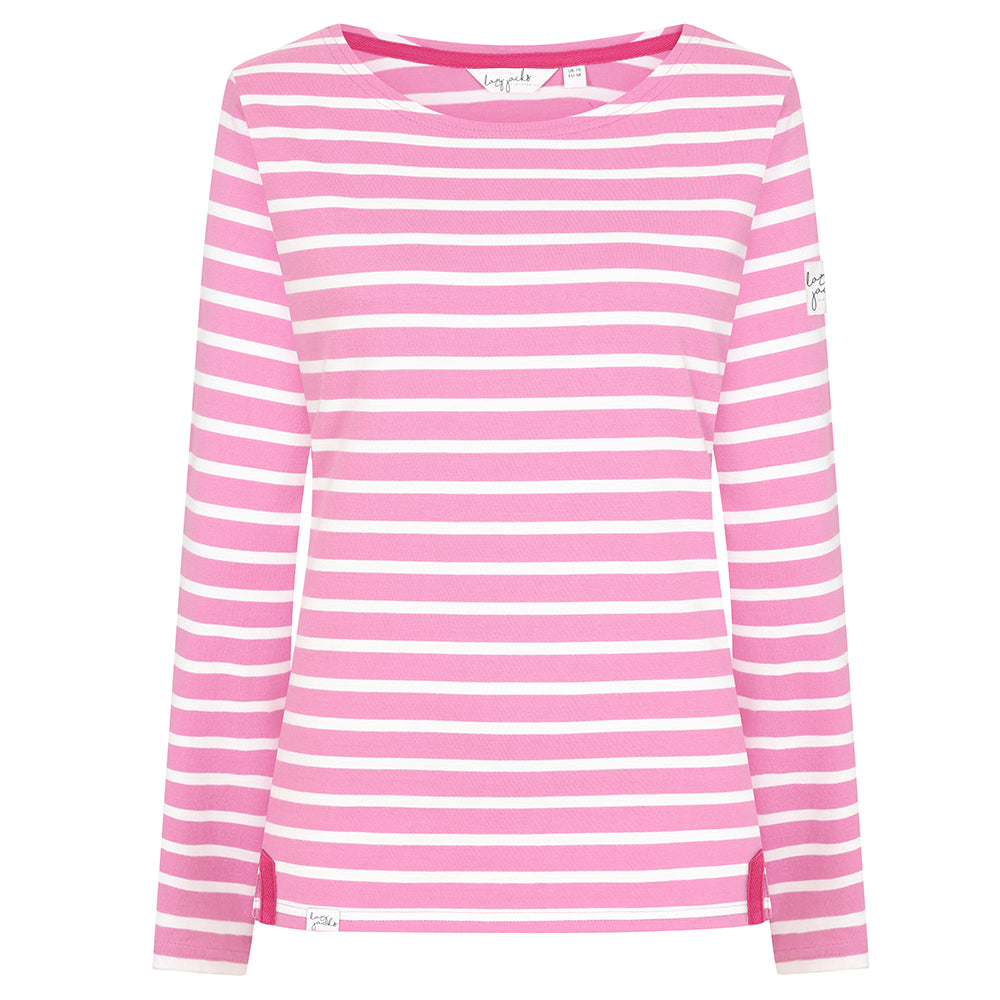 LJ97 - Striped Breton Top - Candyfloss