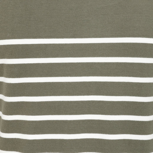 LJ97 - Striped Breton Top - Khaki