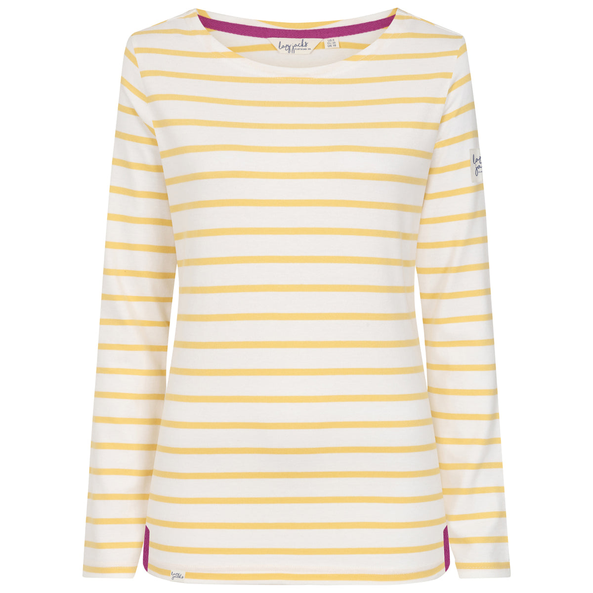 LJ97 - Long Sleeve Striped Breton - Lemon