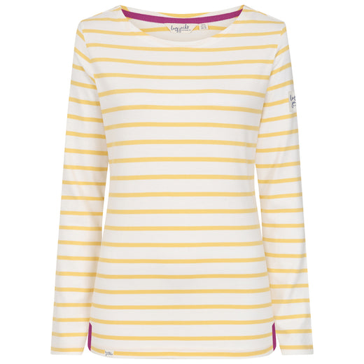 LJ97 - Long Sleeve Striped Breton - Lemon