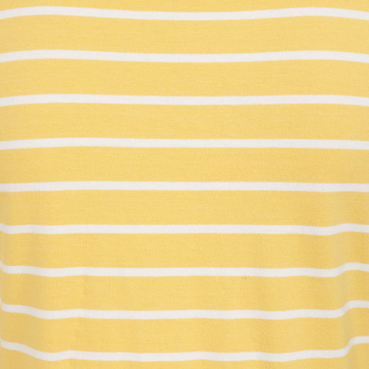 LJ97 - Ladies Long Sleeve Stripe Breton Top - Lemon