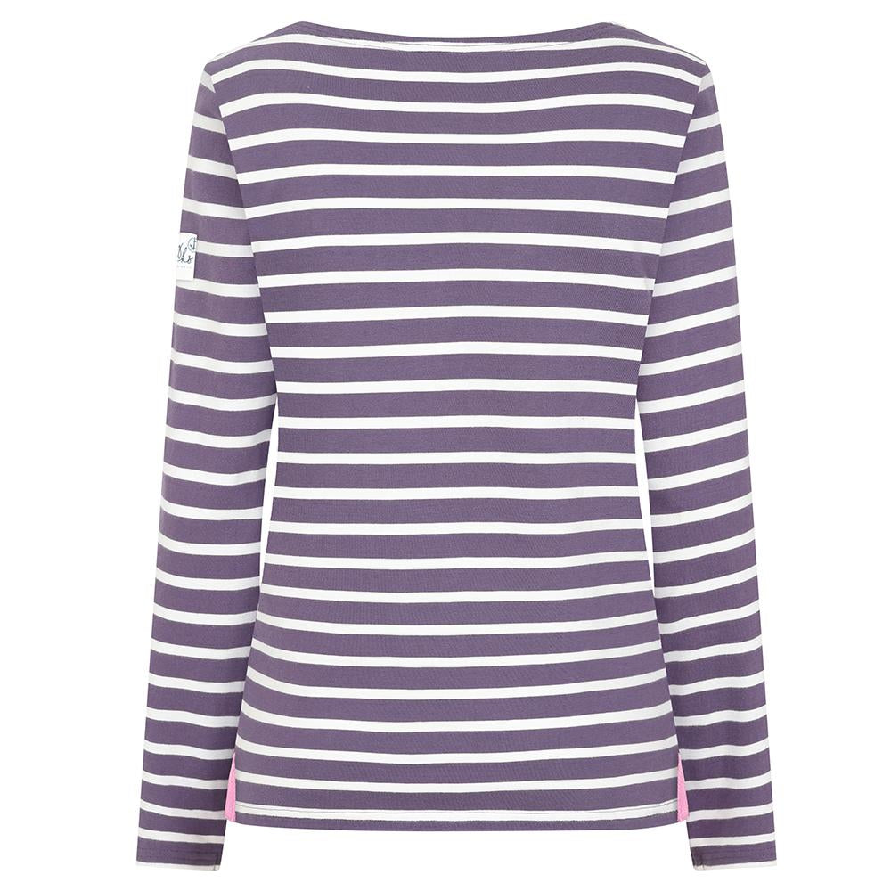 LJ97 - Striped Breton Top - Loganberry