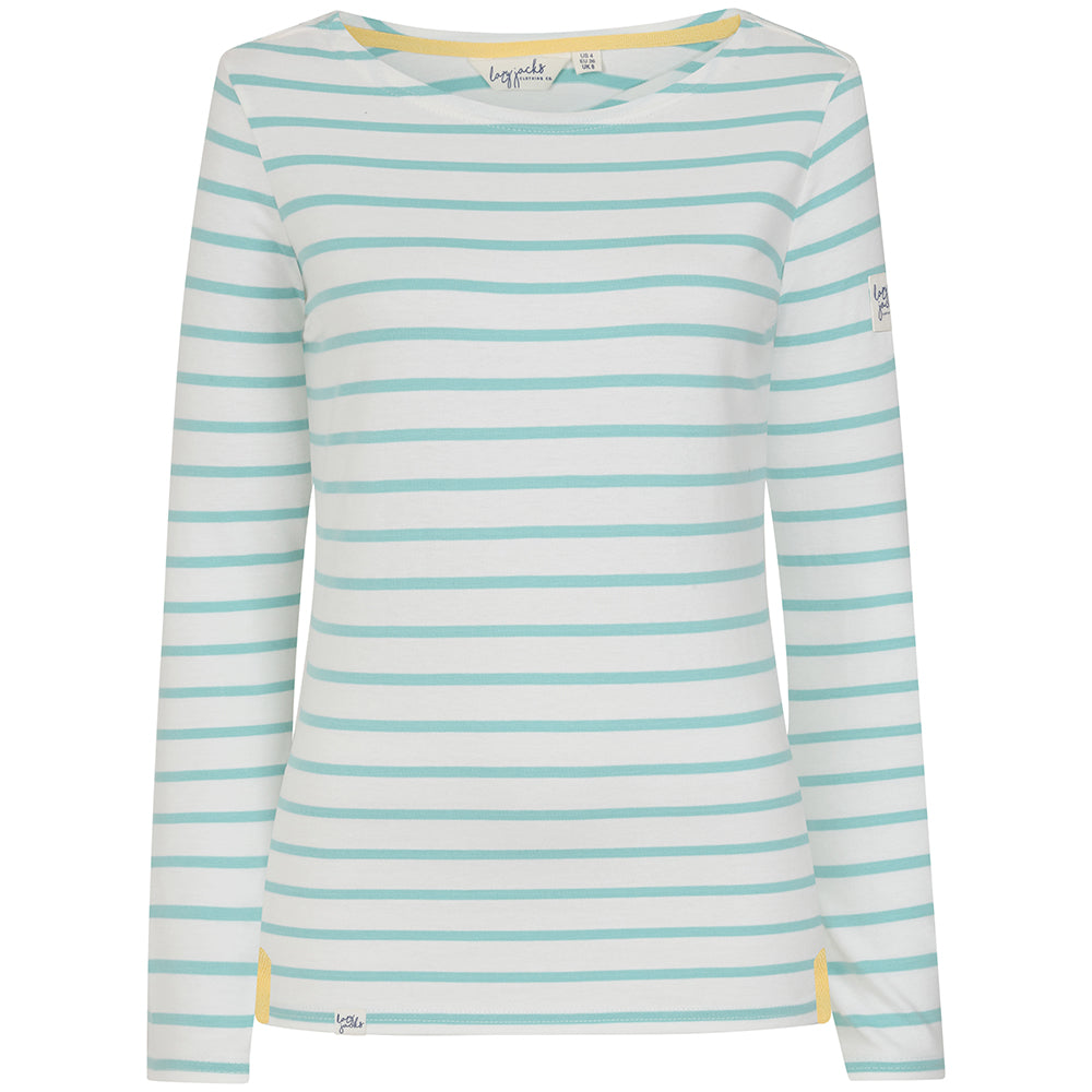 LJ97 - Long Sleeve Striped Breton - Peppermint